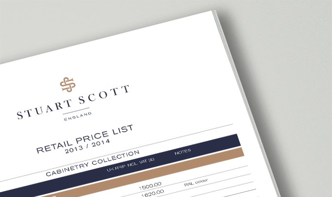 Stuart Scott Price List design